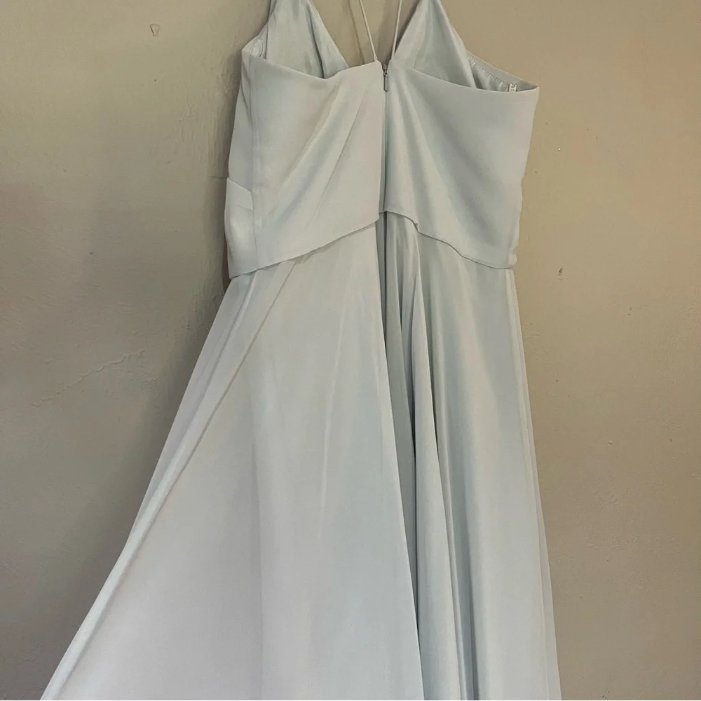 Jenny Yoo BHLDN Inesse Bridesmaid Maxi Dress in aqua Size 4 - Picture 8 of 9